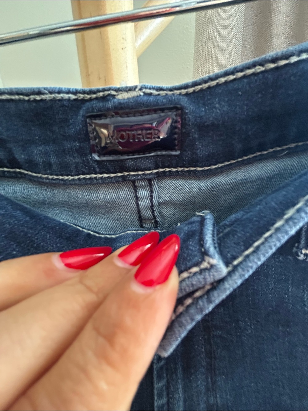 MOTHER The Hustler Ankle Jeans - Dark Blue Denim